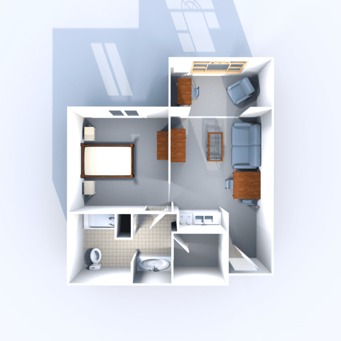 1-Bedroom w/Kitchenette